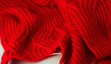 The hands it is possible to knit unique clothesの写真素材