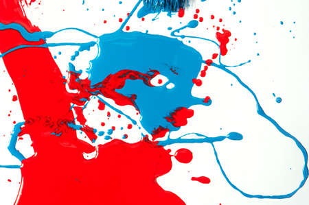 The abstract image from three colors on a white backgroundの写真素材