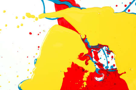 The abstract image from three colors on a white background
