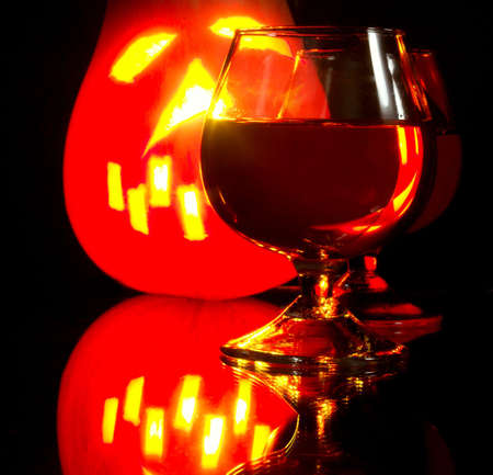 Celebratory wine in day halloweenの写真素材