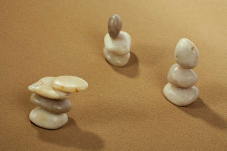 Elements feng shui for a relaxation and concentration of ideas on sand.の写真素材