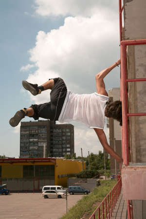 Teenager carries out dangerous exercises