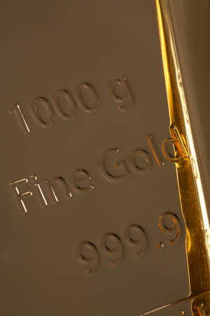 Bar of high quality gold. Favourable investment.の写真素材