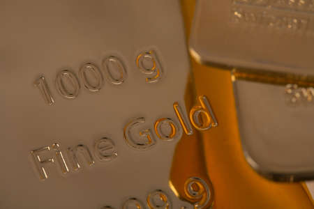 Bar of high quality gold. Favourable investment.の写真素材