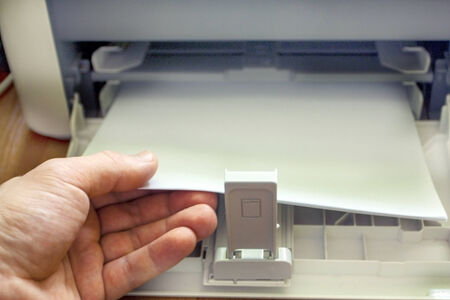 Press process on clean sheets of paper in the laser printer