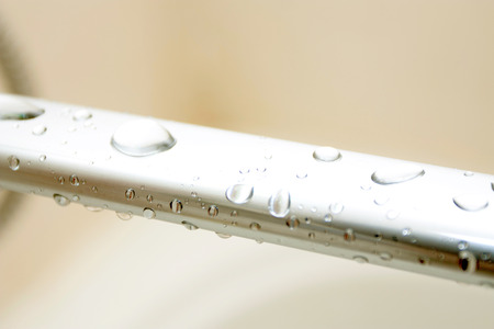 Chromeplated the crane sanitary technicians in a bathroomの写真素材