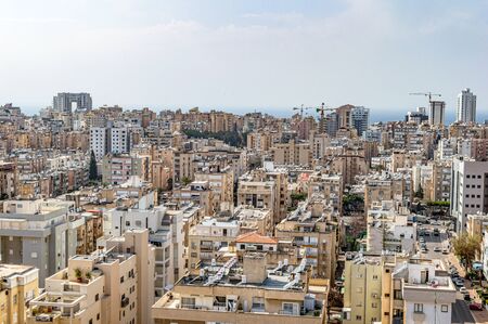 City with high-rise buildings and hotels on a background of sky in the summer daytimeの写真素材