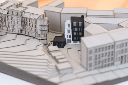Architectural detailed layout of the future residential quarter.