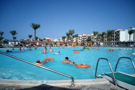 Hurghada, Egypt - August 15, 2015: Luxurious 5-star hotel Dana Beach Resort in Hurghada is one of...