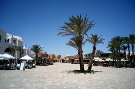 El-Gouna, Egypt - August 14, 2015: El-Gouna. Egypt. Tourist resort on the Red Sea coast and is known as the Pearl of the Red Sea or Venice in the sandのeditorial素材