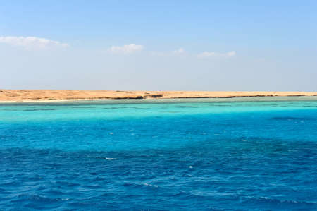 AL-MAHMYA ISLAND, EGYPT - OCTOBER 17, 2013: Al-Mahmya is a National Park with paradise beach and big tourist attraction of Egyptのeditorial素材