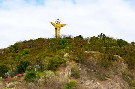 Statue of Jesus Christ on Nui Lon (Big Mountain). Vung Tau, Vietnamの写真素材