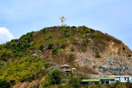 Statue of Jesus Christ on Nui Lon (Big Mountain). Vung Tau, Vietnamの写真素材