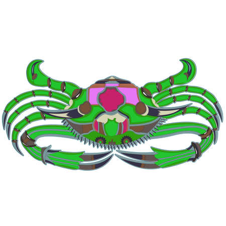 Brown monster crabの写真素材