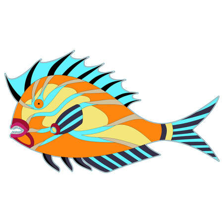 Fat monster fishの写真素材