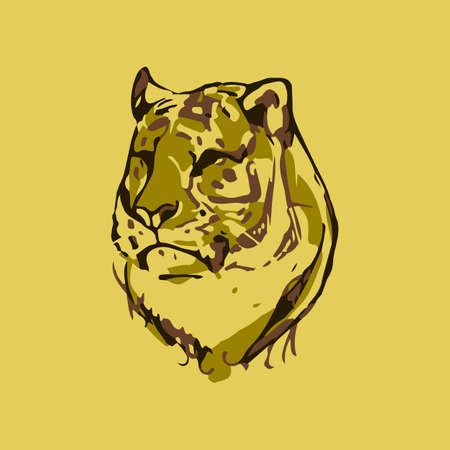 Tiger walking from dark.のイラスト素材