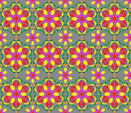 Seamless pattern in arabic or indian style. Arabesque mandala indian motif retro vintageのイラスト素材