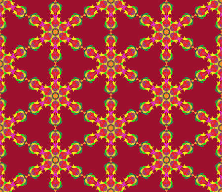 Seamless pattern in arabic or indian style. Arabesque mandala indian motif retro vintageのイラスト素材