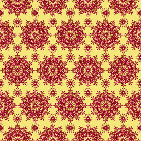 Seamless pattern in arabic or indian style. Arabesque mandala indian motif retro vintageのイラスト素材