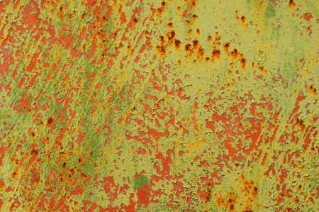 Grunge texture of old rusty metal surface with scratches and cracks