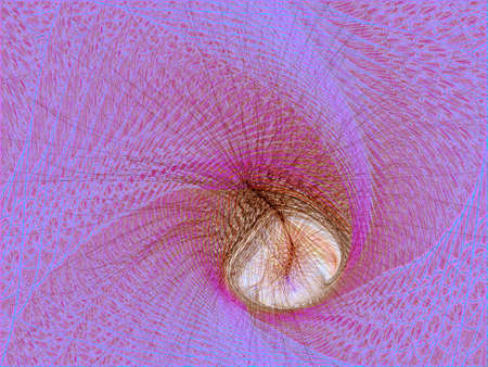Geometric abstraction in watercolor style. Multicolored intersecting stripes weave into fancy...