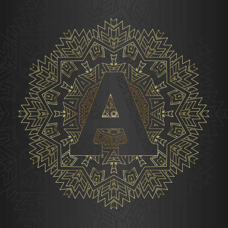 Capital letter of the alphabet as a monogram. You can create stunning foiled, sketched, embossed or engraved projects for yourself, as a personalized gift or to sell to your customersのイラスト素材