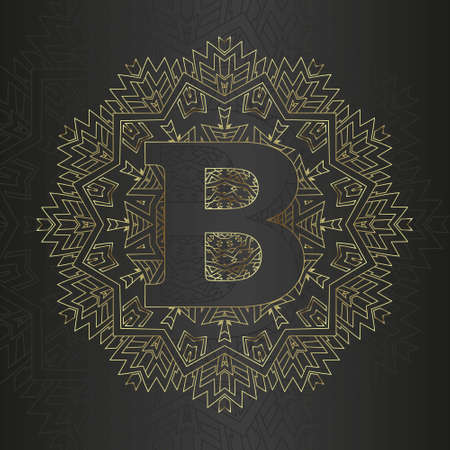 Capital letter of the alphabet as a monogram. You can create stunning foiled, sketched, embossed or engraved projects for yourself, as a personalized gift or to sell to your customersのイラスト素材