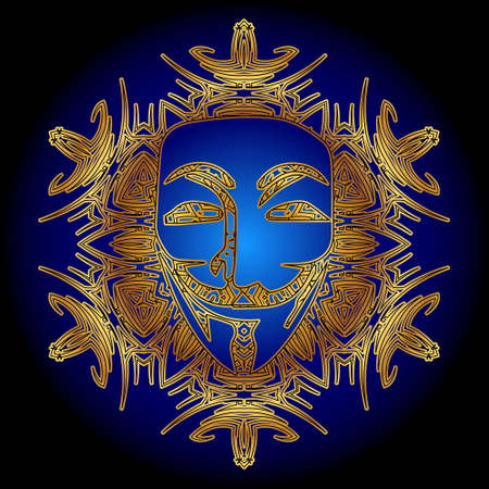 Signs inscribed in geometric mandala or arabesque.のイラスト素材