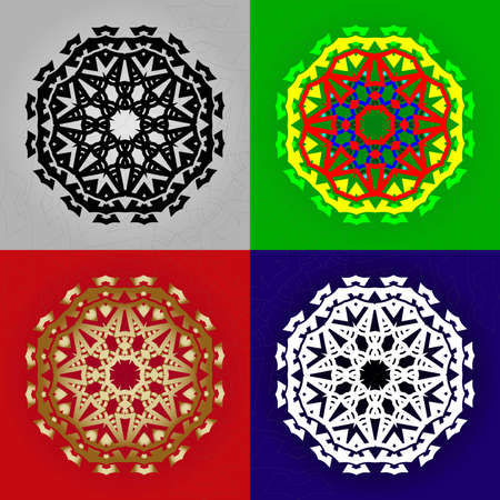 The figure is like a monogram in the form of a mandala. You can create stunning foiled, sketched, embossed or engraved projects for yourself, as a personalized gift or to sell to your customersのイラスト素材