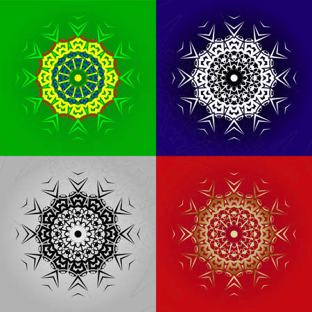 The figure is like a monogram in the form of a mandala. You can create stunning foiled, sketched, embossed or engraved projects for yourself, as a personalized gift or to sell to your customersのイラスト素材