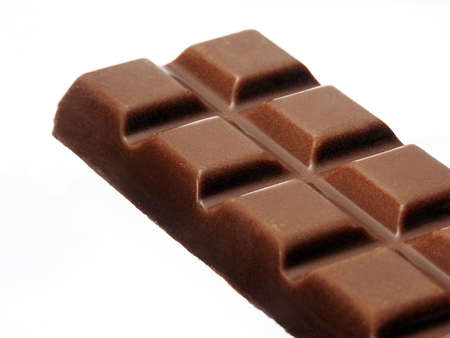 A bar of chocolate isolated 