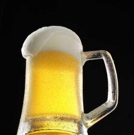 Close up shot of a cup of beer  の写真素材