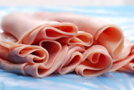 Slices of Prosciutto hamの写真素材