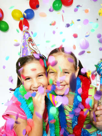 Children at a partyの写真素材