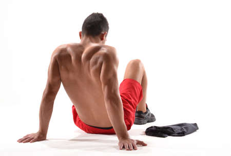 Fitness man stretching