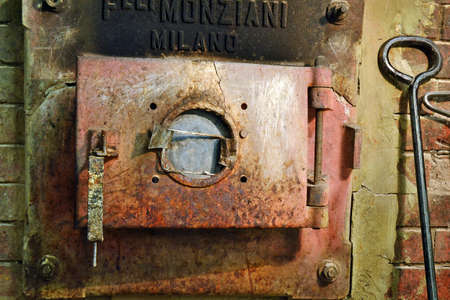 A traditional oven for cooking bread and baking pizza.の写真素材