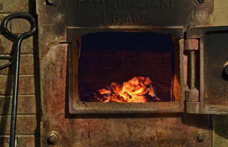 A traditional oven for cooking bread and baking pizza.の写真素材