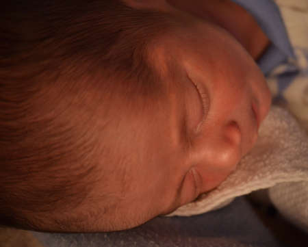 Little baby closeup detail.