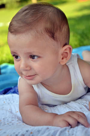 Adorable cute little boyの写真素材