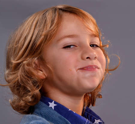 Kid eating burger