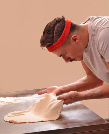 Pizza cook on the work.の写真素材