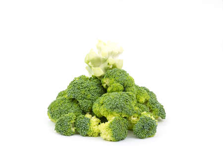 broccoli on whiteの写真素材