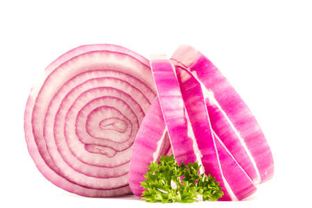 purple onion ringsの写真素材