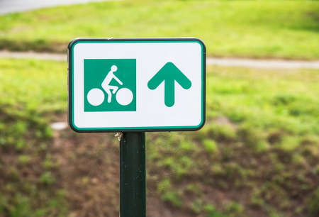 Signpost for cycle trackの写真素材