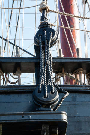 Seamanship old rig in Saint Malo in Brittany - France