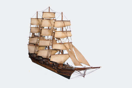 Model of old sailboat