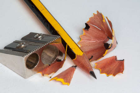 Pencil and sharpenerの写真素材