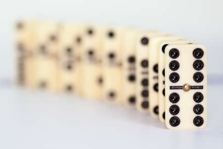 Dominoes - white dominoes isolated on white background
