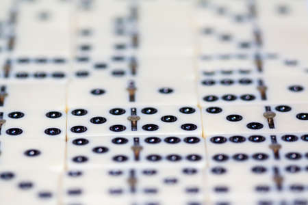 Dominoes - white dominoes isolated on white background