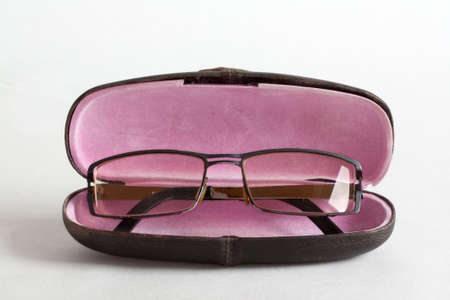Pair of glasses in caseの写真素材